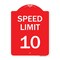 Signmission Speed Reduction Sign Speed Limit 10 Mph, Red & White Aluminum Sign, 18" x 24", RW-1824-22877 A-DES-RW-1824-22877 - alternate 1